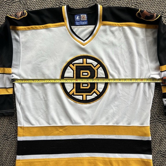 Vintage Boston Bruins Jersey Mens XL White 90s Pooh Bear Starter NHL Hockey - Picture 8 of 8